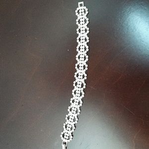 Rhinestone Bracelet 7" Long